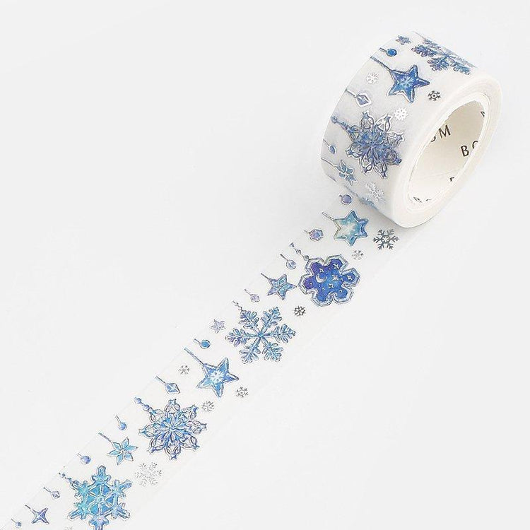 BGM Winter Snow Crystals Masking Tape