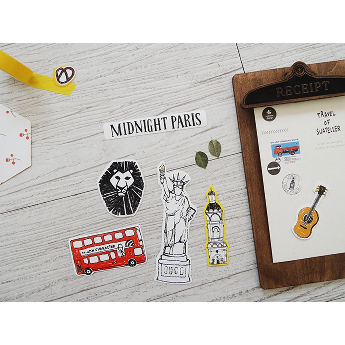 Suatelier Travel Luggage Sticker Pack — Some Where — sheet front