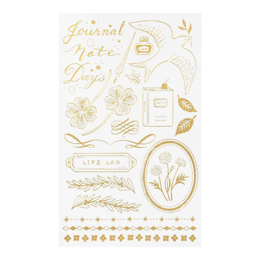Midori Foil Transfer Sticker — Happy Motifs for Record — sticker detail