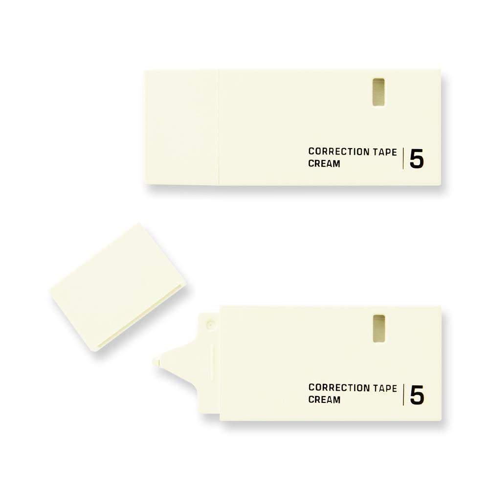 Midori Cream Correction Tape — with packaging