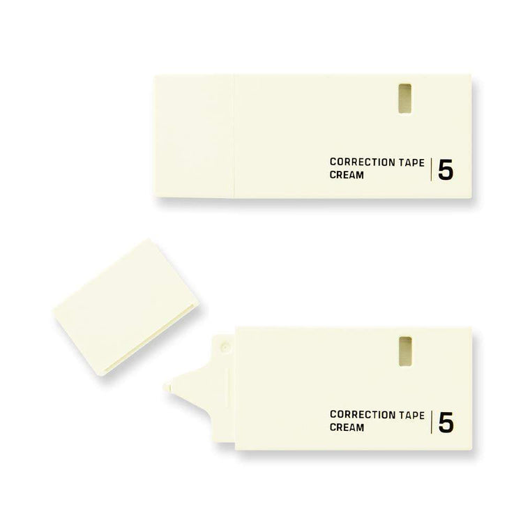Midori Cream Correction Tape — with packaging