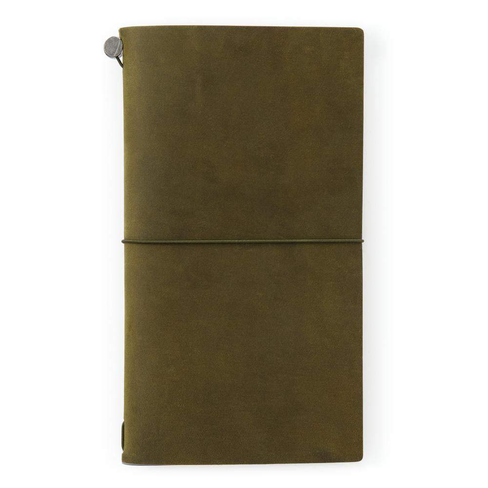 Traveler's Notebook Starter Kit (Regular Size) — Olive — front view