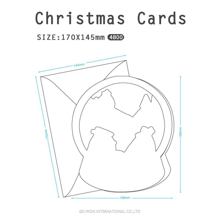 D'Won 3D Christmas Pop-Up Card - Christmas Town Ball