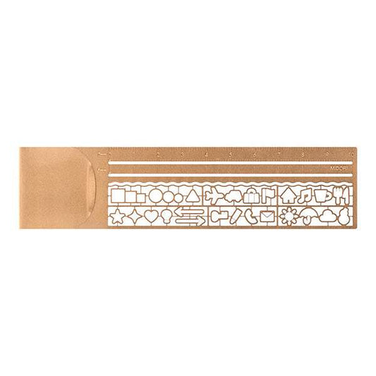 Midori Clip Ruler — Copper — detail view