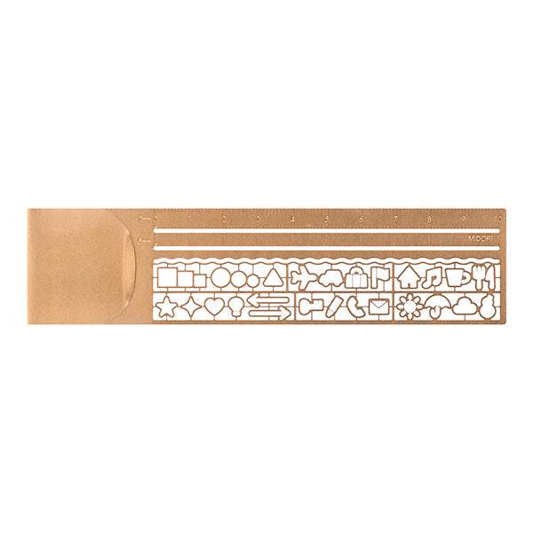 Midori Clip Ruler — Copper — detail view