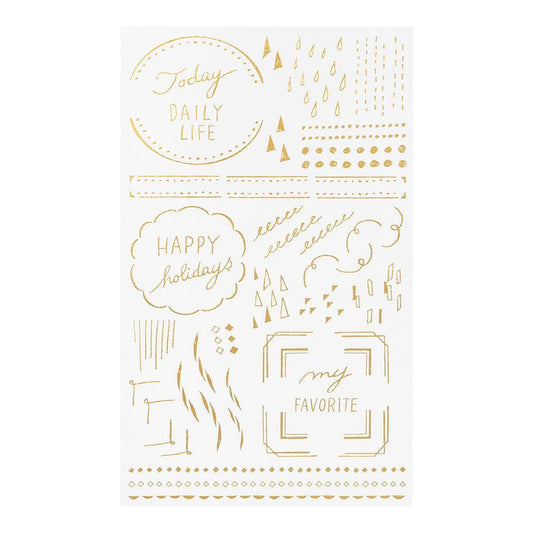 Midori Foil Transfer Sticker — Geometric Patterns — sticker detail