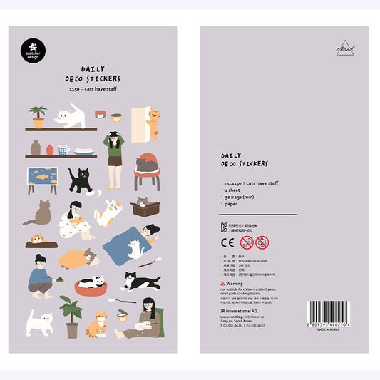Suatelier Sticker — Cats Have Staff — sheet front