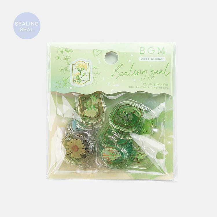 BGM Green Flower Jewelry Box Clear Sealing Seal