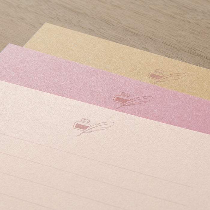 Midori Letter Set Gift Color — Pink — angle view