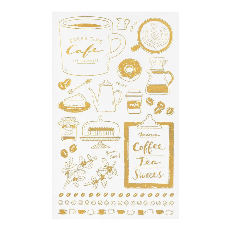 Midori Foil Transfer Sticker — Coffee — sticker detail