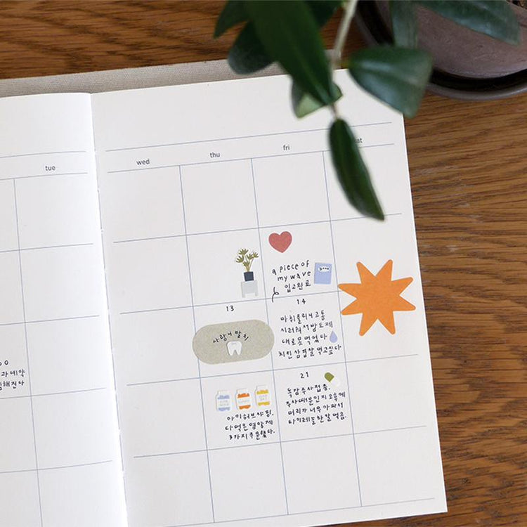 Suatelier Sticker — Deco.11 Health Mini Series — flat lay