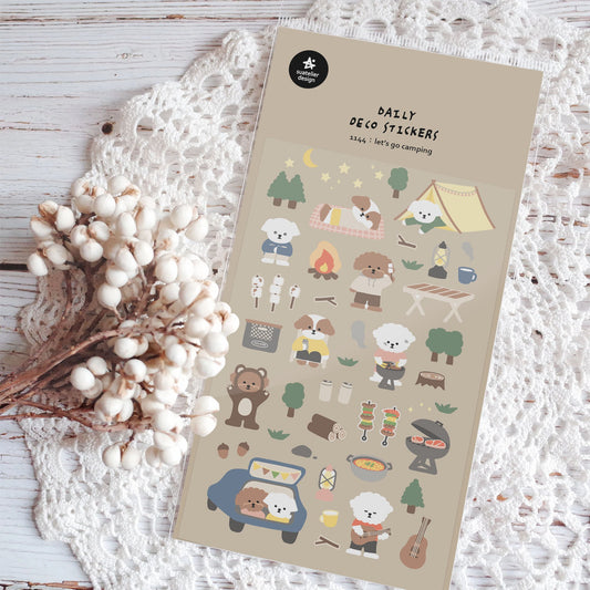 Suatelier Sticker — Let's Go Camping — sticker detail