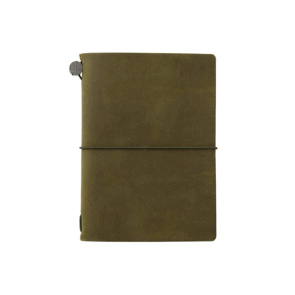 Traveler's Notebook Starter Kit (Passport Size) — Olive — front view