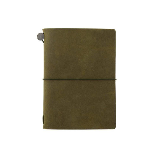 Traveler's Notebook Starter Kit (Passport Size) — Olive — front view