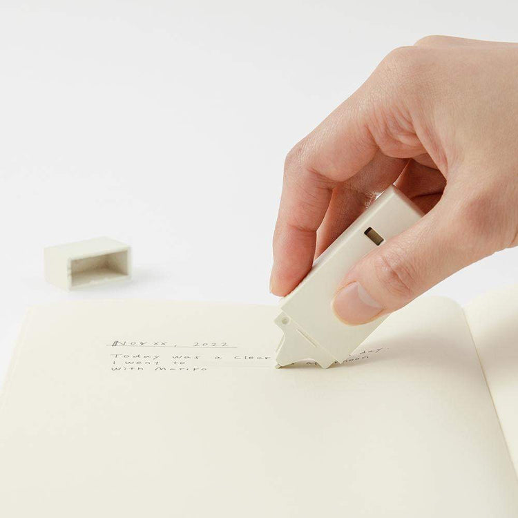 Midori Cream Correction Tape — flat lay
