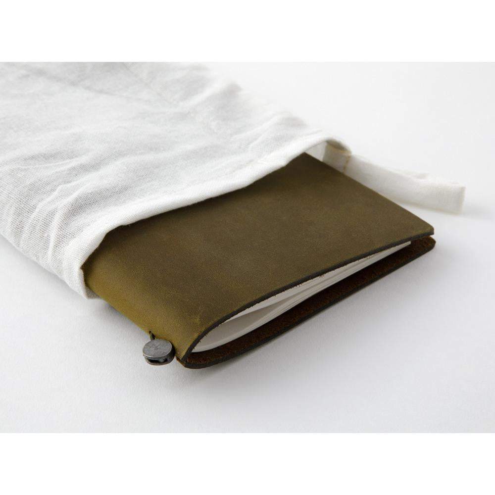 Traveler's Notebook Starter Kit (Regular Size) — Olive — size reference