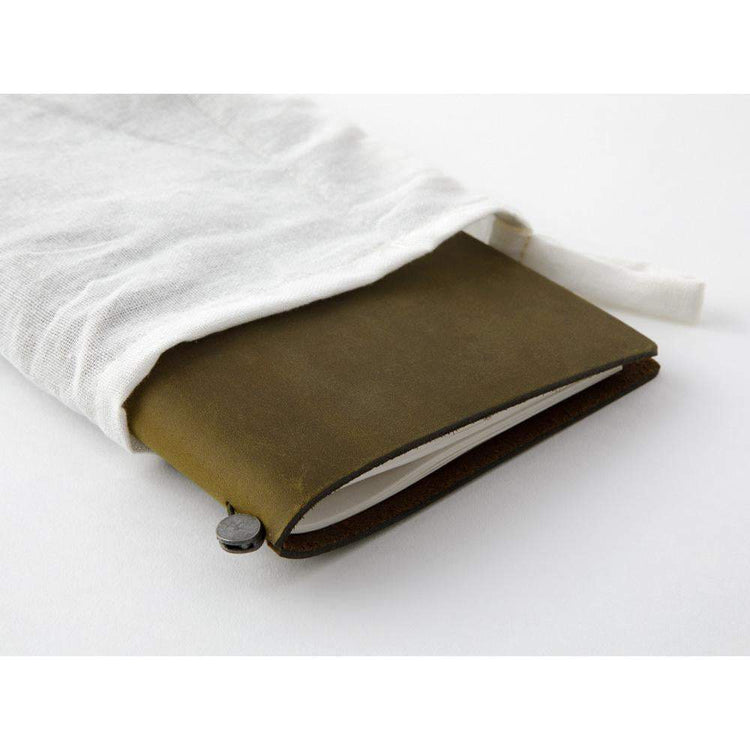 Traveler's Notebook Starter Kit (Regular Size) — Olive — size reference