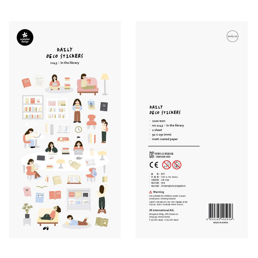 Suatelier Sticker — In the Library — sheet front