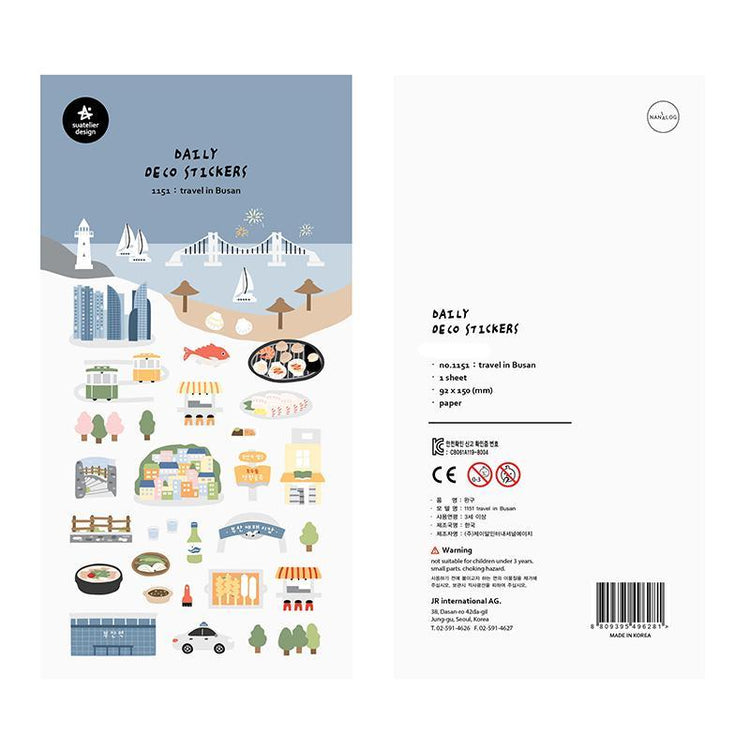 Suatelier Sticker — Travel In Busan — close-up