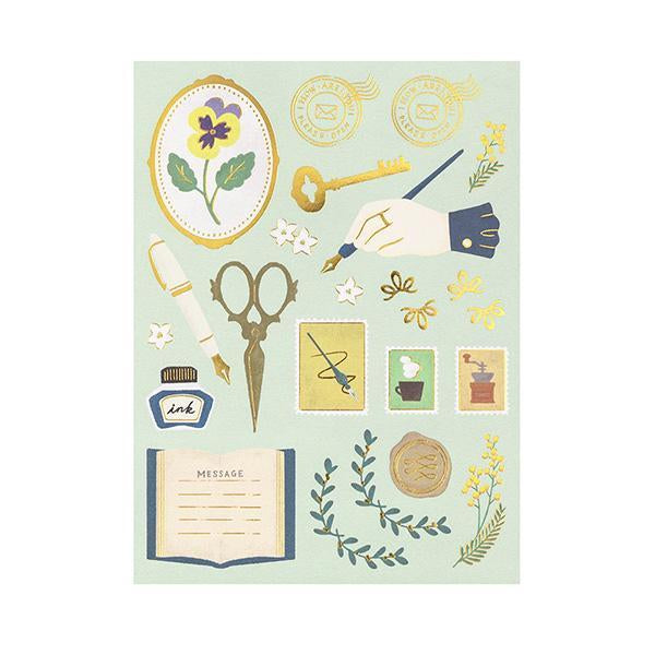 Midori Letter Set Collage — Stationery Pattern — with packaging