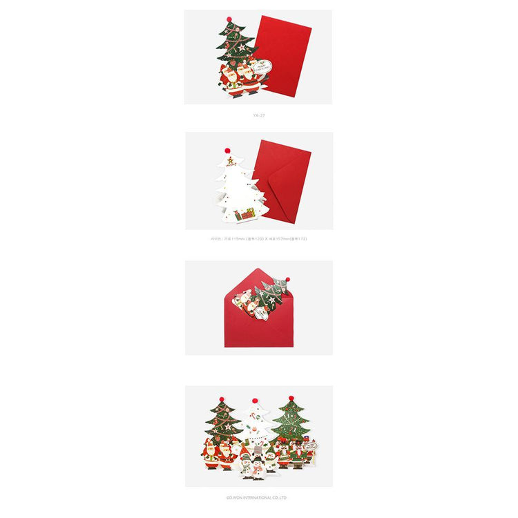 D'Won 3D Christmas Pop-Up Card - Santa Choir