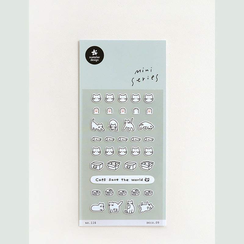 Suatelier Sticker — Deco.09 (Cat) — sheet front