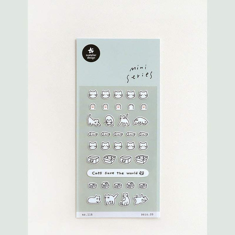 Suatelier Sticker — Deco.09 (Cat) — sheet front