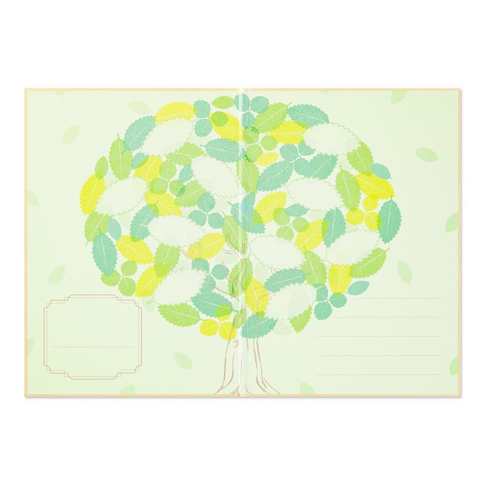 Midori Folded Signature Board <B6> — Tree — flat lay