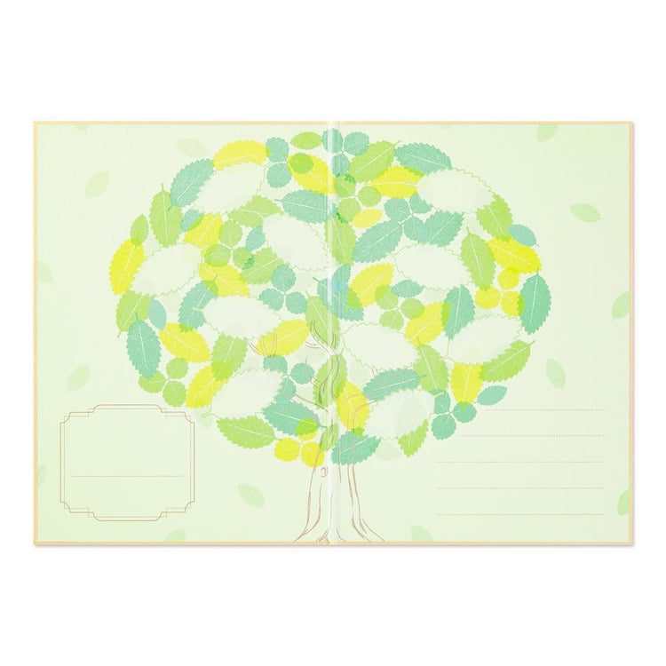 Midori Folded Signature Board <B6> — Tree — flat lay