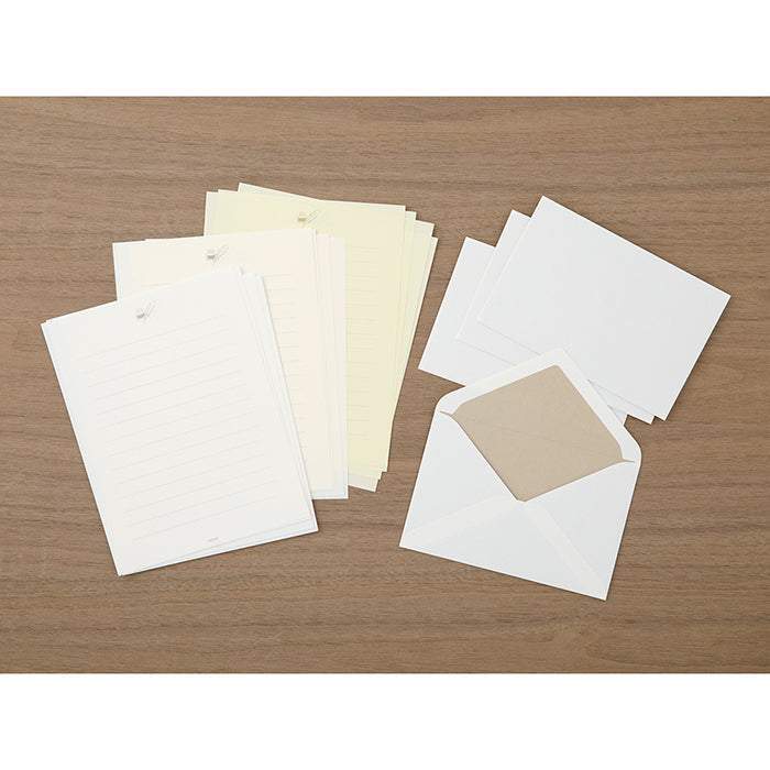 Midori Letter Set Gift Color — White — flat lay