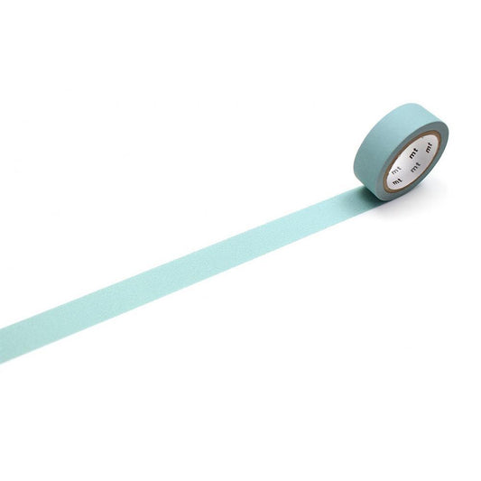 mt Basic Washi Tape — Matte Smoky Mint 7m — roll front