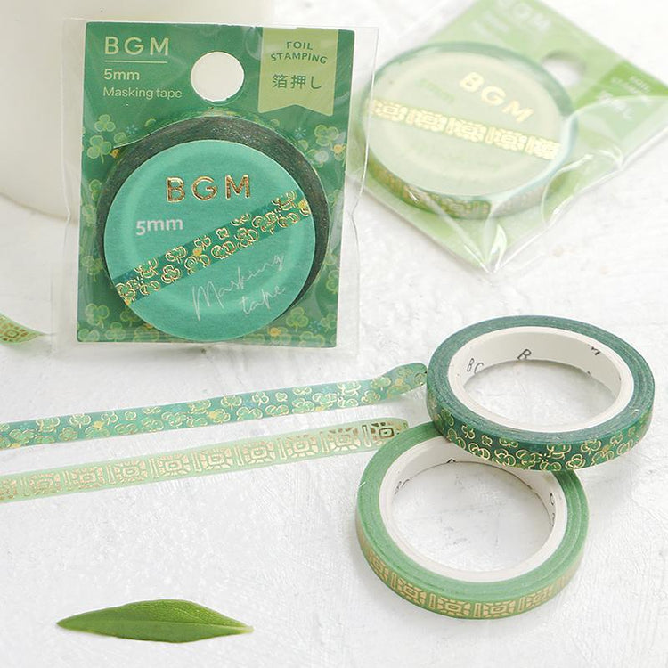BGM Green Clover Masking Tape