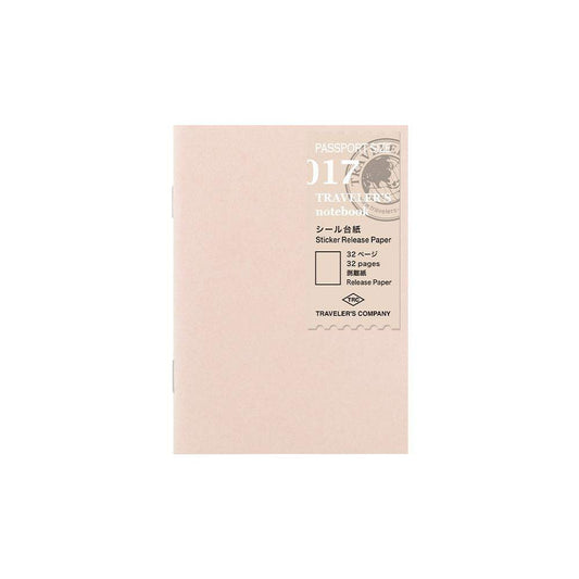Traveler's Notebook Refill (Passport Size) — Sticker Release Paper — front view