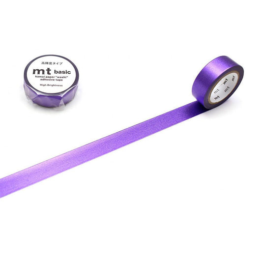 mt Basic Washi Tape — High Brightness Purple 7m — roll front