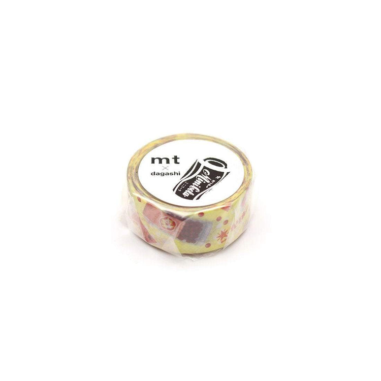 mt x Dagashi Washi Tape — Ume Mints — rolled out on paper