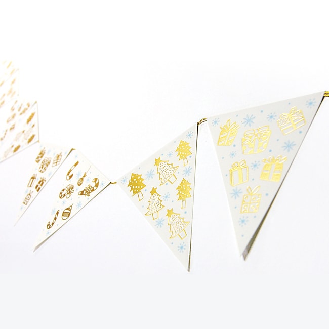 D'Won Bunting — Gold Christmas — front view