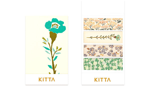 KITTA Washi Tape — Flower 4 — roll front