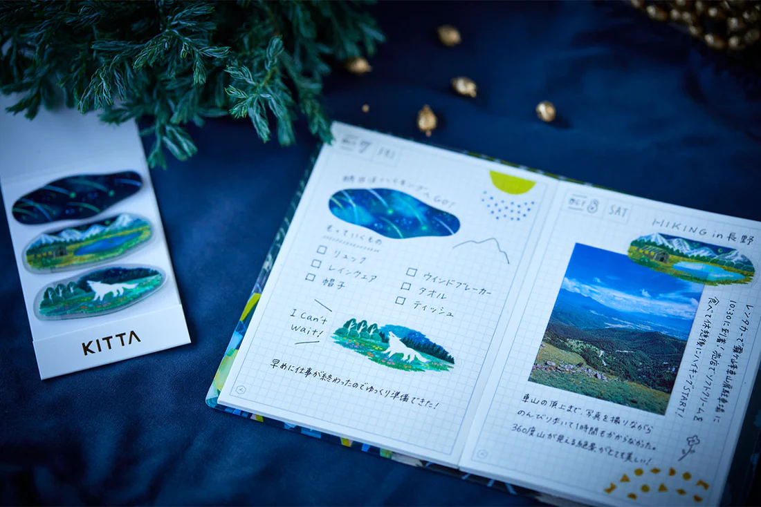 KITTA Clear Tape — Night Sky — pattern detail