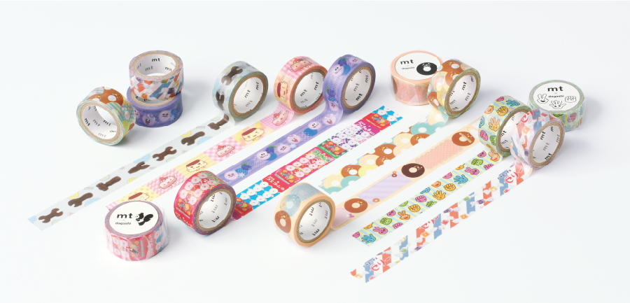 mt x Dagashi Washi Tape — Tool Chocolate — roll side view