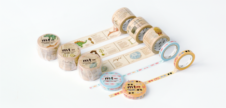 mt EX Washi Tape — Encyclopedia Clock — roll side view