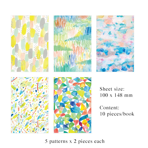 Hitotoki Masking Tape Book (Postcard Size) Paint — in use