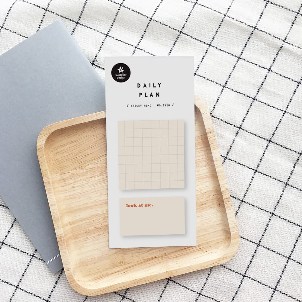Suatelier Daily Plan 18 Sticky Memo — front view