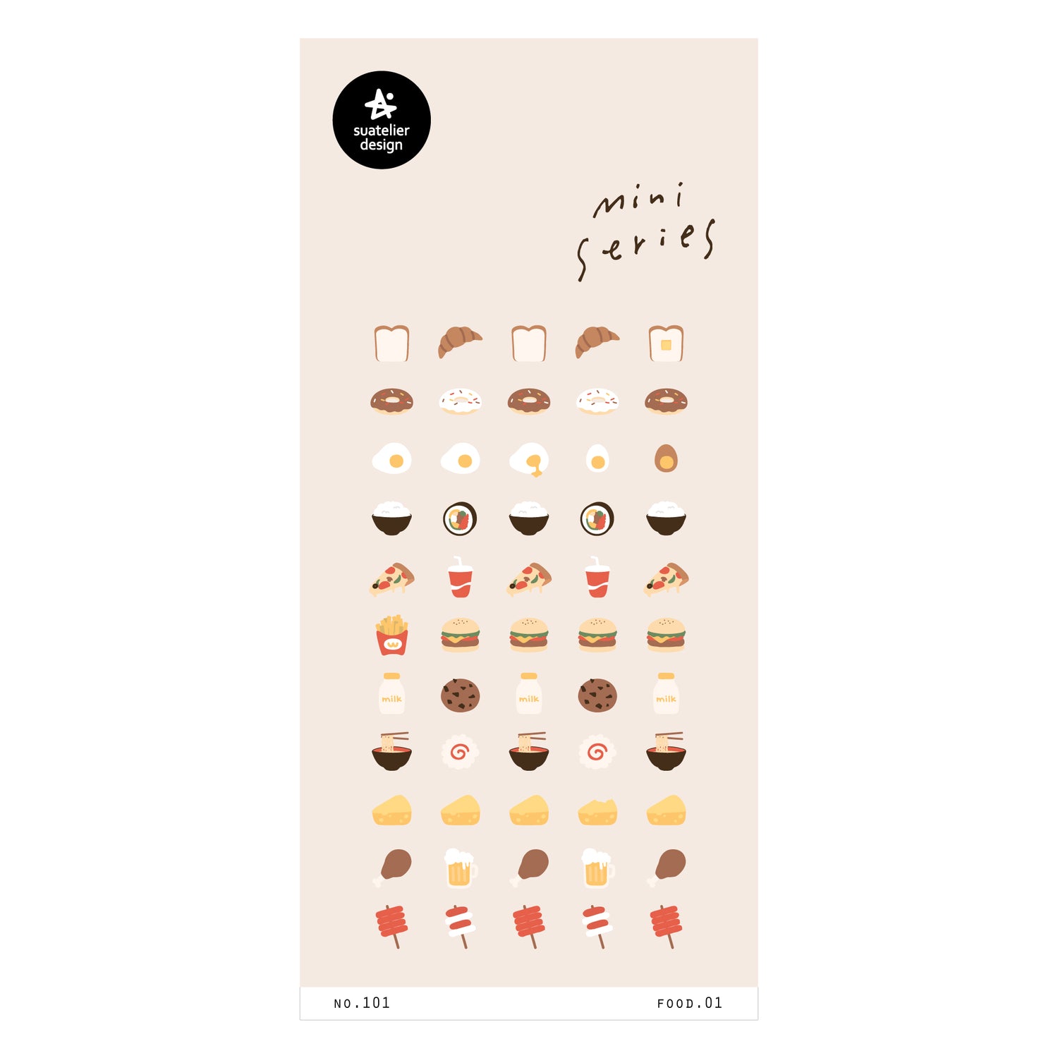 Suatelier Sticker — Food.01 — sheet front