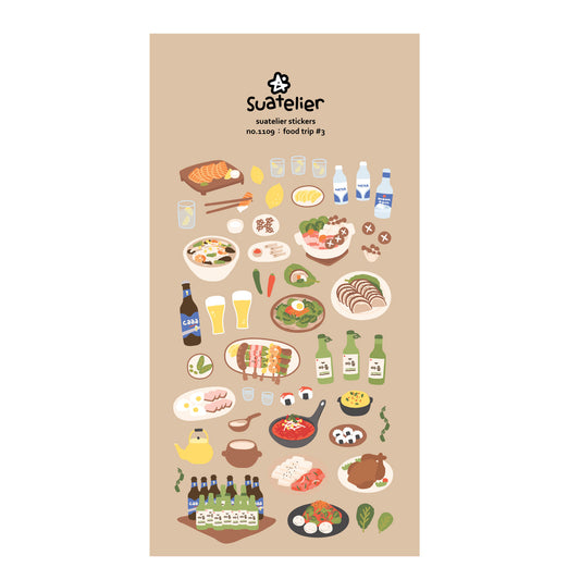 Suatelier Sticker — Food Trip #3 — sheet front
