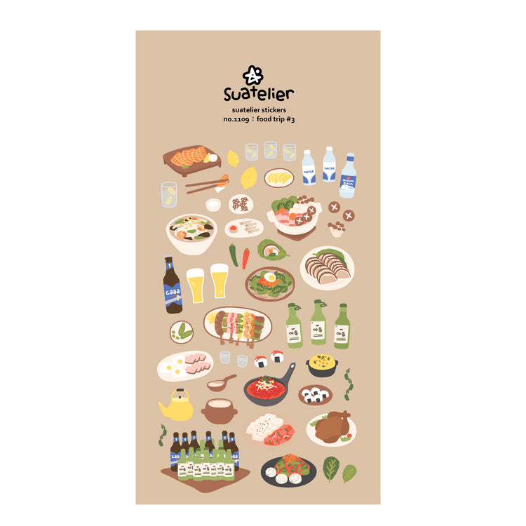 Suatelier Sticker — Food Trip #3 — sheet front
