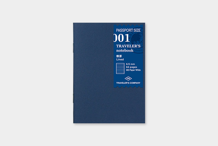 Traveler&#39;s Notebook Refill 001 (Passport Size) - Lined | Washi Wednesday