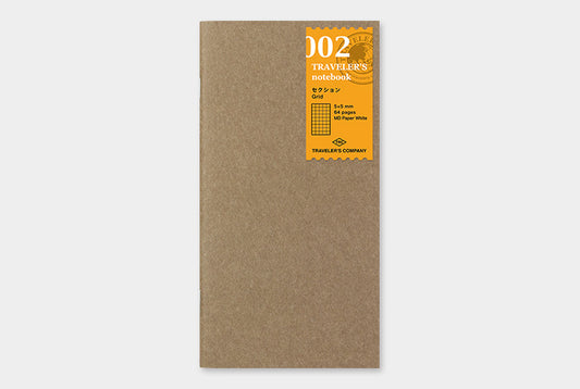 Traveler's Notebook Refill 002 (Regular Size) - Grid — front view