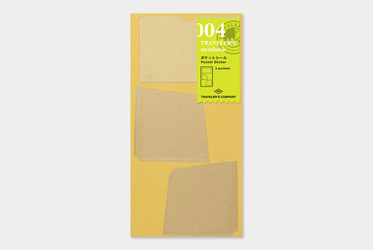 Traveler's Notebook Refill 004 (Regular & Passport Size) - Pocket Sticker — front view