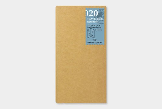 Traveler's Notebook Refill 020 (Regular Size) — Kraft Paper Folder — front view