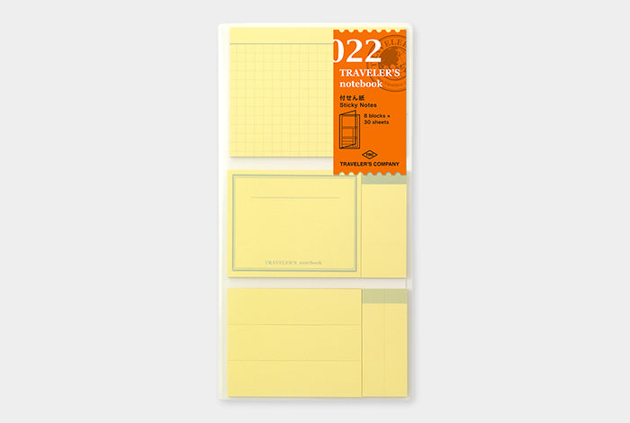 Traveler&#39;s Notebook Refill 022 (Regular Size) - Sticky Notes | Washi Wednesday